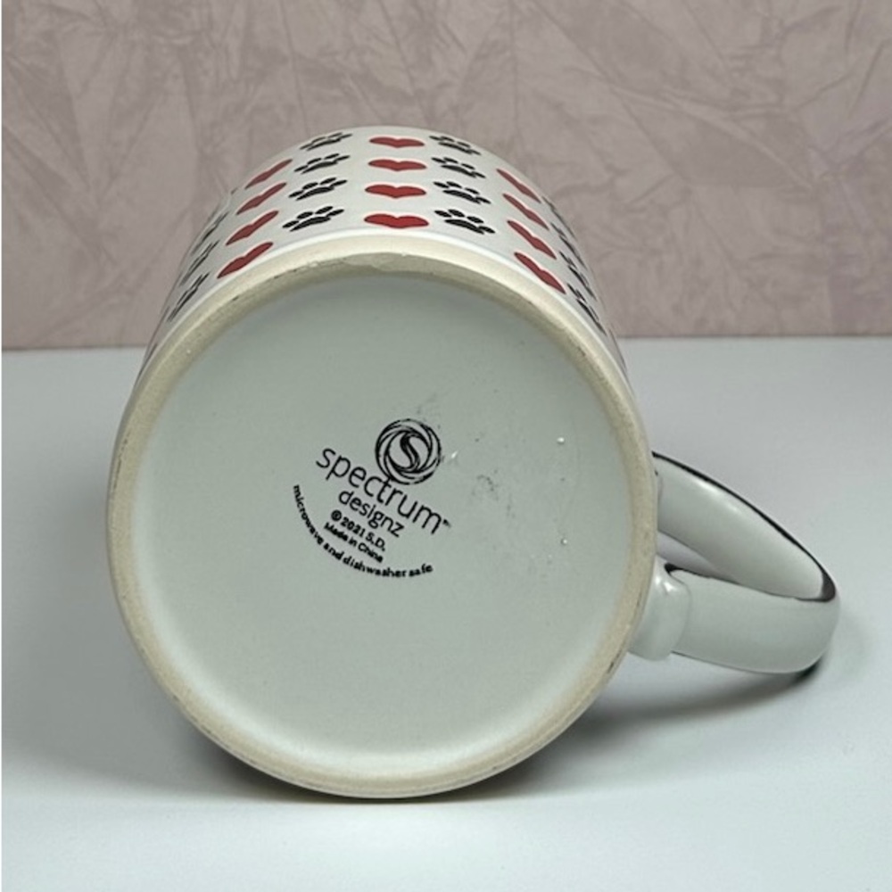 Spectrum Designz Dog Mom Heart and Paw Print Mug - Red and Black - Picture 11 of 14